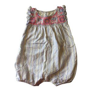 Vineyard Vines Baby Romper Striped One Piece Seersucker Size 18-24 M